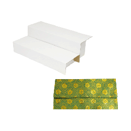 小型二段盆棚とかぶせ金襴敷布セット　金襴緑