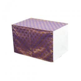 木製一段盆棚60㎝用かぶせ金襴敷布 紫